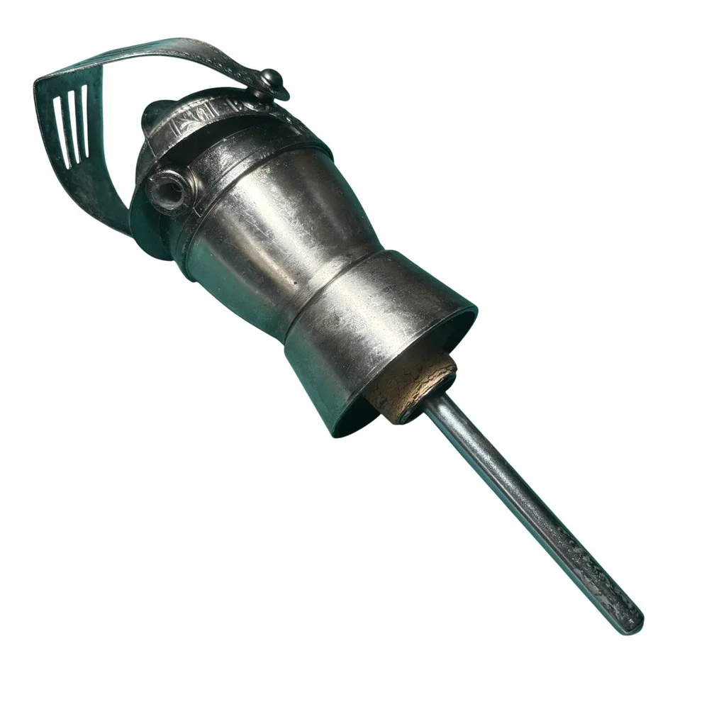 Bottle Pourer Silver Medieval Knight Helmet Movable Visor Embossed Metal Barware